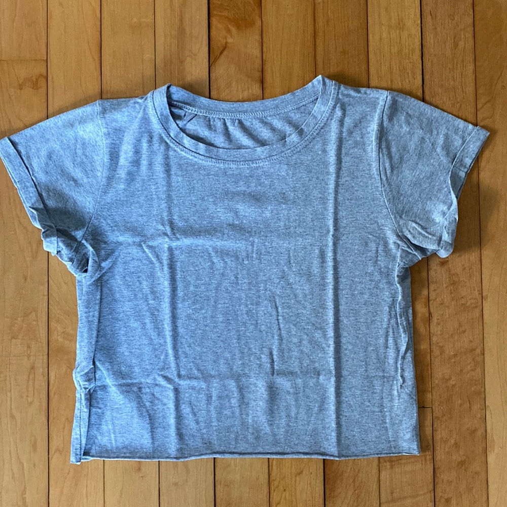 Plain Gray Crop Top